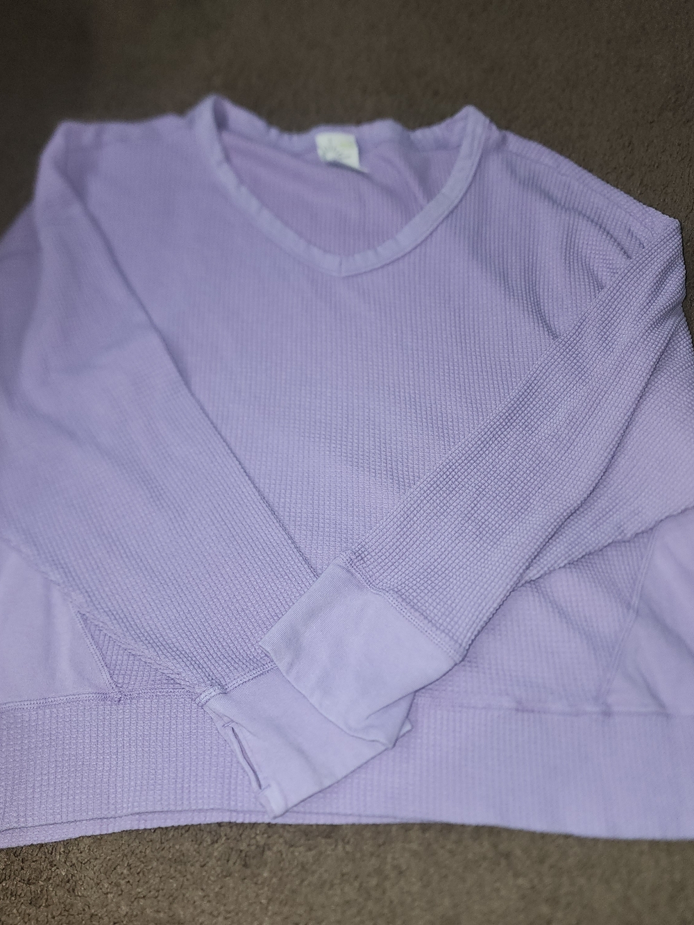 aerie Lilac Waffle Thermal Top